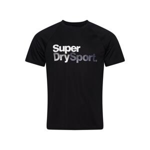 Superdry Póló  szürke / fekete / fehér