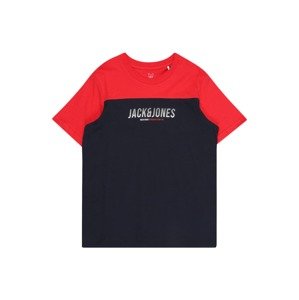 Jack & Jones Junior Póló 'Dan'  piros / fekete / fehér