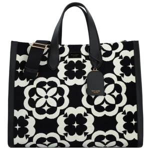 Kate Spade Shopper táska 'Spade Flower'  fekete / fehér