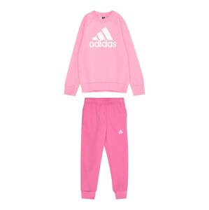 ADIDAS SPORTSWEAR Tréningruha 'Essentials Logo Fleece'  rózsaszín / világos-rózsaszín / fehér