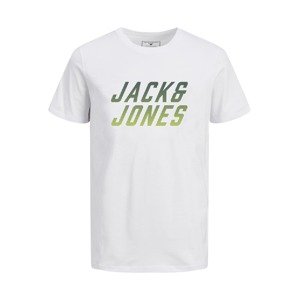 Jack & Jones Junior Póló 'HAAK'  világoszöld / sötétzöld / fehér