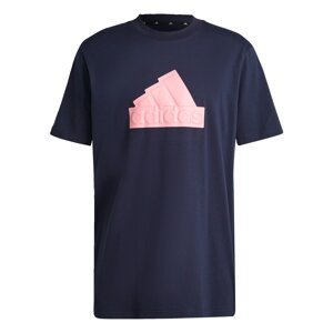 ADIDAS SPORTSWEAR Funkcionális felső ' Future Icons Badge of Sport T-Shirt '  sötétkék / rózsaszín