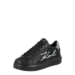 Karl Lagerfeld Rövid szárú sportcipők 'KAPRI'  ezüstszürke / fekete