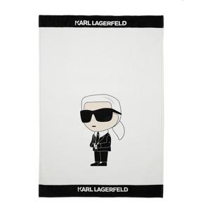 Karl Lagerfeld Fürdőlepedő ' Ikonik 2.0'  bézs / fekete / fehér