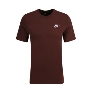 Nike Sportswear Póló 'Club'  csokoládé / fehér