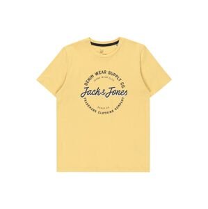 Jack & Jones Junior Póló 'Andy'  éjkék / mustár / fehér