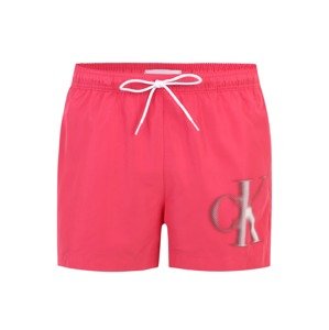 Calvin Klein Swimwear Rövid fürdőnadrágok  fáradt rózsaszín / fekete / fehér