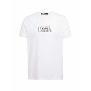 Karl Lagerfeld Póló  szürke / fehér