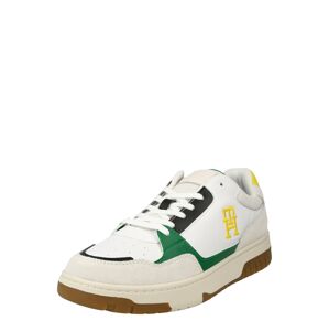 TOMMY HILFIGER Rövid szárú sportcipők  krém / fűzöld / fekete / fehér