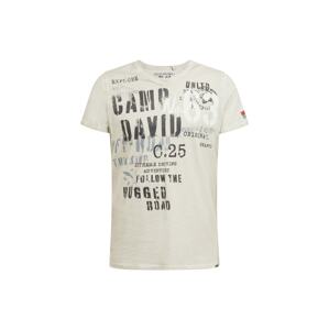 CAMP DAVID Póló  ezüstszürke / fekete / fehér