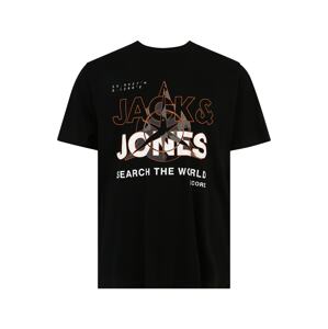 Jack & Jones Plus Póló  szürke / narancs / fekete / fehér