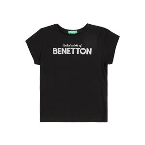 UNITED COLORS OF BENETTON Póló  ezüstszürke / fekete