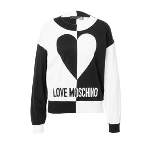 Love Moschino Pulóver  fekete / fehér