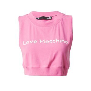 Love Moschino Top  rózsaszín / fehér