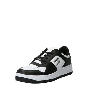 Tommy Jeans Rövid szárú sportcipők  fekete / fehér