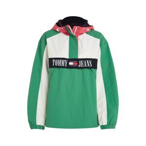 Tommy Jeans Sportdzseki  bézs / zöld / piros