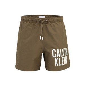 Calvin Klein Underwear Rövid fürdőnadrágok 'Intense Power'  olíva / fehér