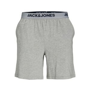 JACK & JONES Pizsama nadrágok 'AARON'  világosszürke / fekete