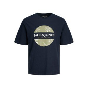 JACK & JONES Póló 'Crayon Branding'  tengerészkék / világoszöld / narancs / fehér