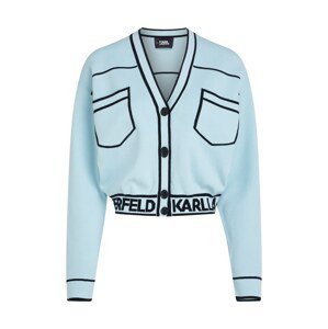 Karl Lagerfeld Kardigán ' Short Logo '  kék / fekete