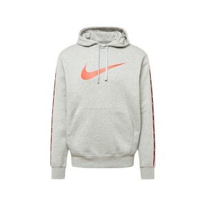 Nike Sportswear Tréning póló 'Repeat'  szürke / piros / fekete