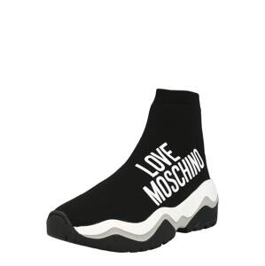 Love Moschino Belebújós cipők 'CALZA'  fekete / fehér