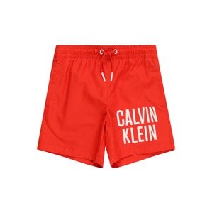 Calvin Klein Swimwear Rövid fürdőnadrágok 'Intense Power'  piros / fehér