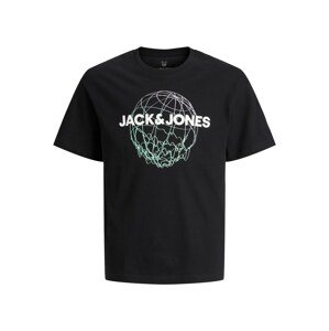 Jack & Jones Junior Póló 'Digitali'  türkiz / fekete / fehér