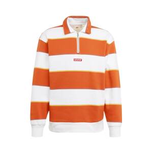 LEVI'S ® Tréning póló 'Relaxed Babytab 1/4 Zip'  sárga / sötét narancssárga / fehér