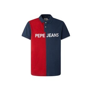 Pepe Jeans Póló 'Jan'  tengerészkék / piros / fehér