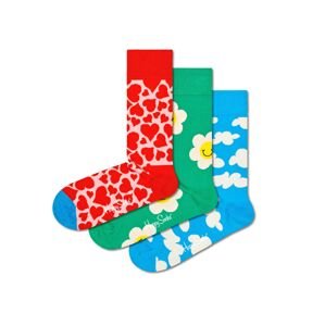 Happy Socks Zokni 'I Flower U'  kék / zöld / piros / fehér