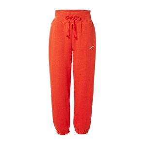 Nike Sportswear Nadrág 'Phoenix Fleece'  rikító piros / fehér