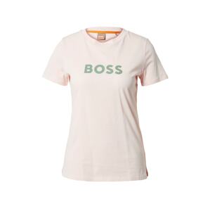 BOSS Orange Póló 'Elogo'  khaki / rózsaszín