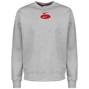 Nike Sportswear Tréning póló 'Swoosh League'  szürke melír / piros