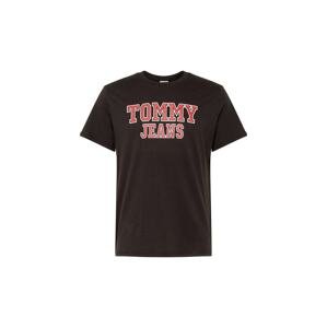 Tommy Jeans Póló 'Essential'  pasztellpiros / fekete / fehér