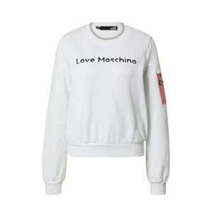 Love Moschino Tréning póló 'FELPA'  rózsaszín / fekete / fehér