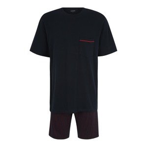 SCHIESSER Rövid pizsama  sötétkék / piros