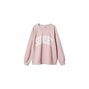 MANGO TEEN Tréning póló 'Sunset'  világos-rózsaszín / fehér