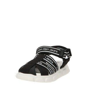 Calvin Klein Jeans Nyitott cipők  ezüstszürke / fekete