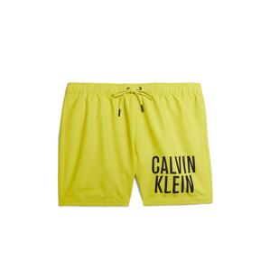 Calvin Klein Underwear Rövid fürdőnadrágok 'Intense Power'  citrom / fekete
