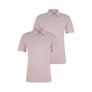 TOM TAILOR Póló  pasztellkék / világos-rózsaszín / fehér