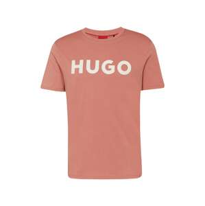HUGO Póló 'Dulivio'  fáradt rózsaszín / fehér