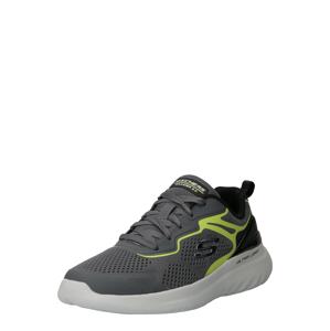 SKECHERS Rövid szárú sportcipők  szürke / citromzöld / fekete