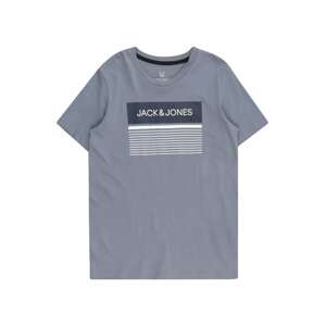 Jack & Jones Junior Póló 'Travis'  füstkék / fekete / fehér