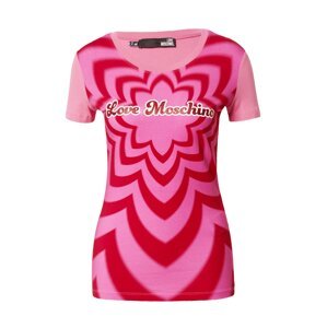 Love Moschino Póló  világos-rózsaszín / piros / fehér