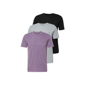AllSaints Póló 'OSSAGE'  szürke / lila / fekete