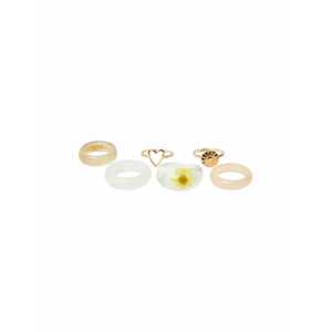 PIECES Gyűrűk 'BIRGITA'  testszínű / sárga / arany / átlátszó