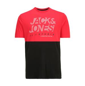 Jack & Jones Plus Póló 'MARCO'  piros / fekete / fehér