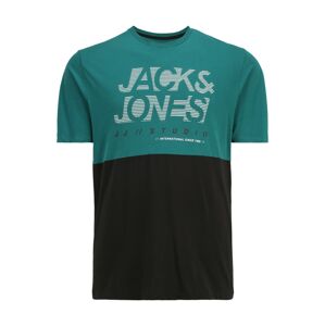 Jack & Jones Plus Póló 'MARCO'  smaragd / fekete / fehér