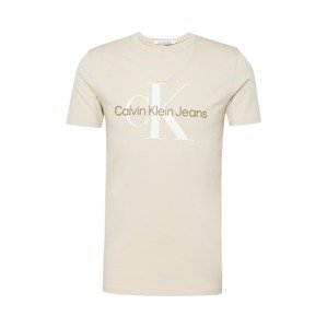 Calvin Klein Jeans Póló  krém / barna / fehér